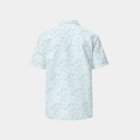 CORAL REEF BUTTON DOWN SHIRT BLUE