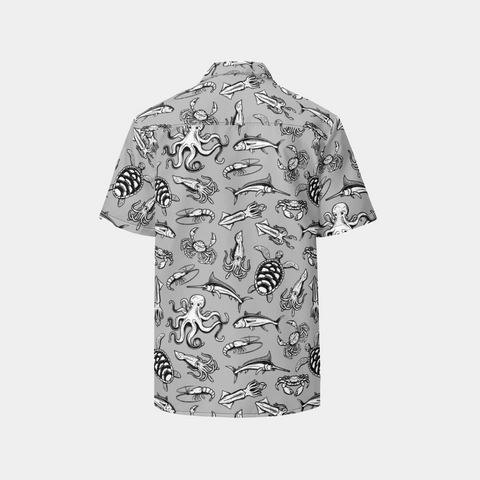 SEA LIFE BUTTON DOWN SHIRT GREY