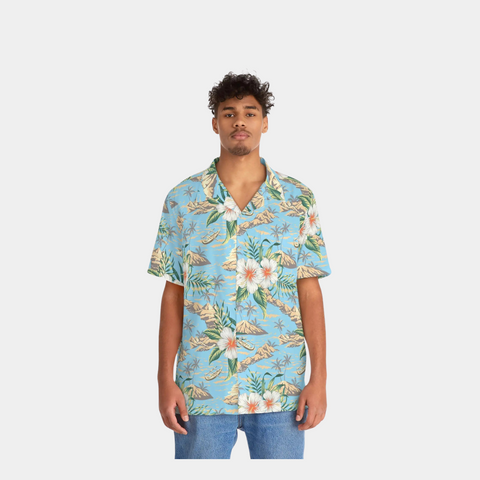 HAWAIIAN ISLAND BUTTON DOWN SHIRT