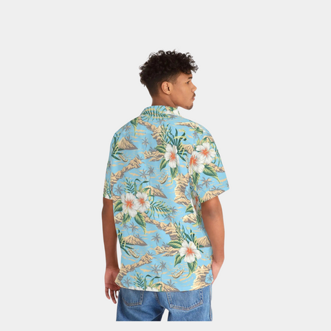 HAWAIIAN ISLAND BUTTON DOWN SHIRT