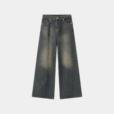 RETRO WASH WIDE LEG BAGGY JEANS