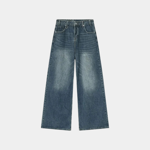 RETRO WASH WIDE LEG BAGGY JEANS