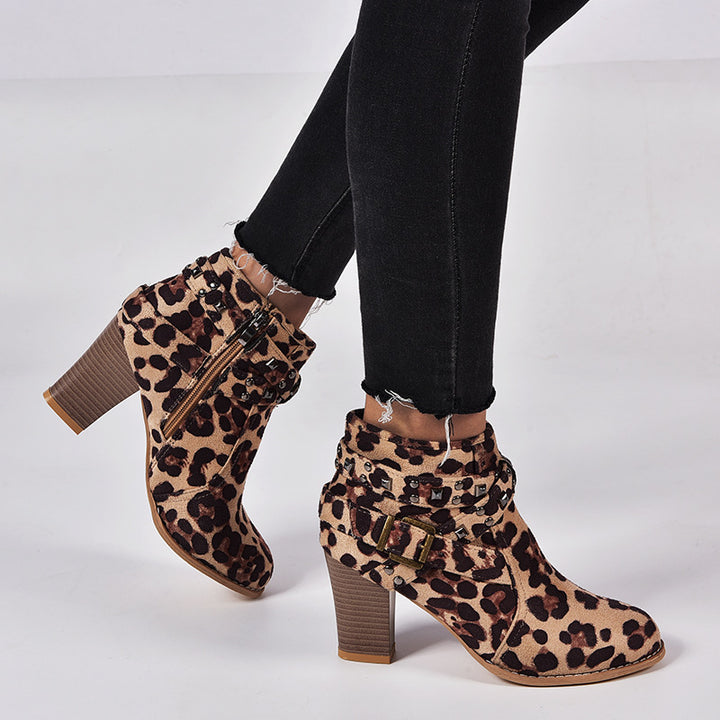 TONY STUDDED SUEDE ANKLE BOOTS