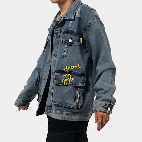 Starry Denim Art Jacket